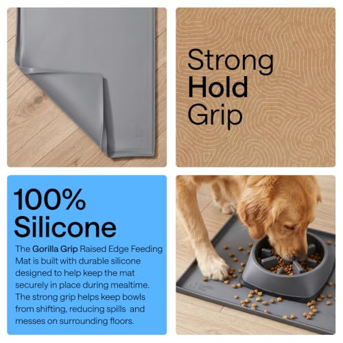Waterproof Dog Food Mat (Gray / 23" x 15")