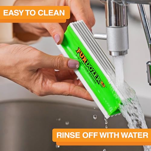 FurDozer Pet Hair Remover & Auto Detailing Tools (Green / X3 MEGA)