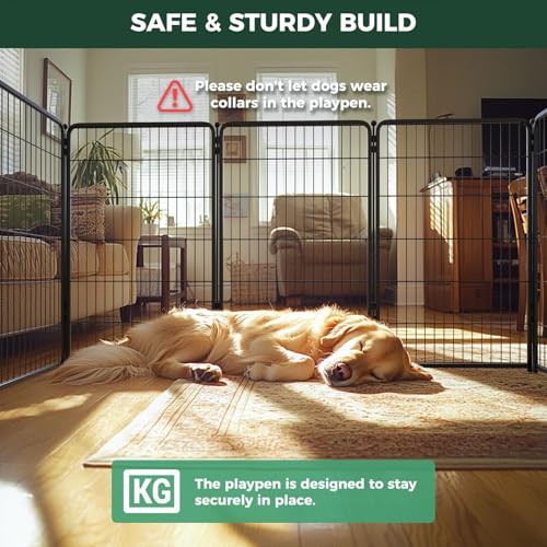 Homeplus Indoor Dog Playpen (Black / 45"H)