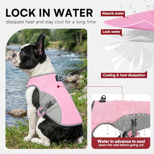 Large Dog Cooling Jacket (Pink / Large)