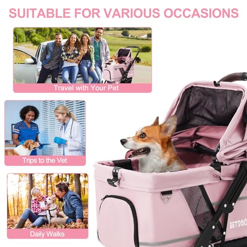 Dog Stroller with No (Pink)