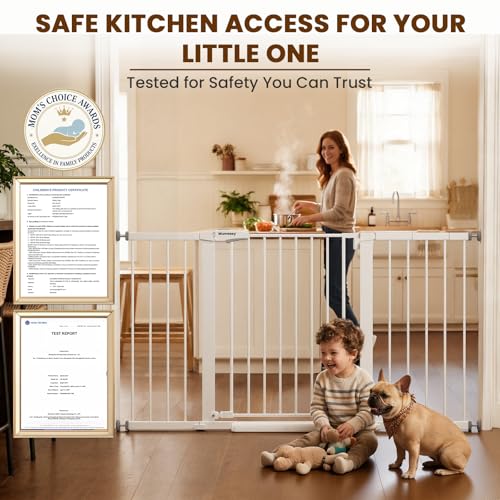 29.7 57" Extra Wide Baby Gate (White / 29.7-57"W x 30"H)