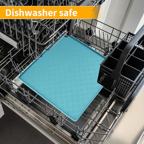 2 Pack Dog Food Mat Anti (11.8"L x 11.8"W - 2 Pack / Blue)