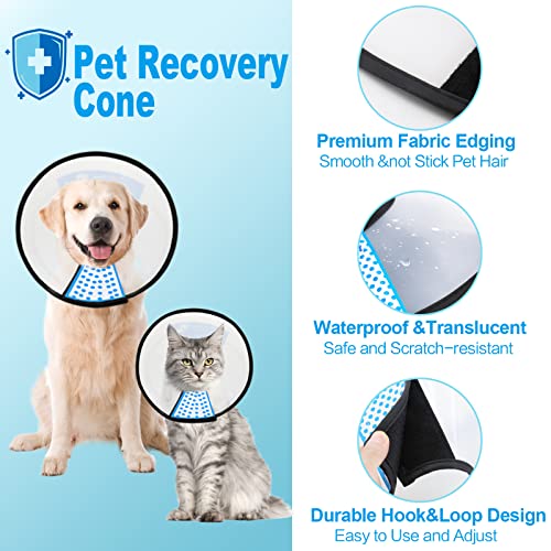 Dog Cone Collar to Stop Licking (White / L(Neck: 14.0~17.5"))
