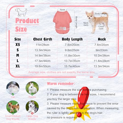 4 Pack Dog Knitted Sweater Dog Clothes for Small Medium Dogs (Large)