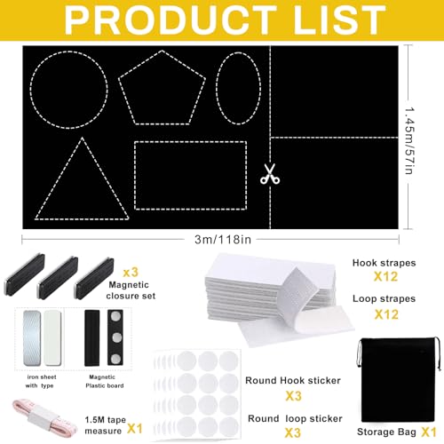 100% Blackout Curtains for Bedroom Blinds Shades (Black / 57"W x 118"L (Pack of 1))