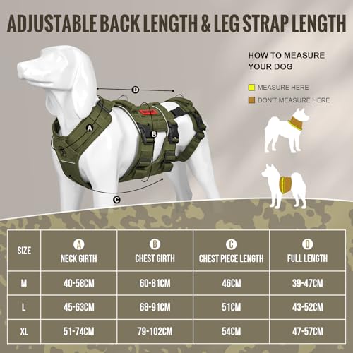Breathable Dog Lift Harness for Medium Sized Dogs (X-Large / Green)