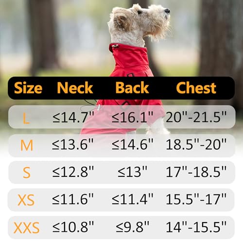 Waterproof Dog Raincoat (XS Back Length 11.4" / Red)