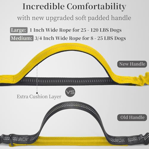 Hands Free Dog Leash with Zipper Pouch (Yellow / Large)