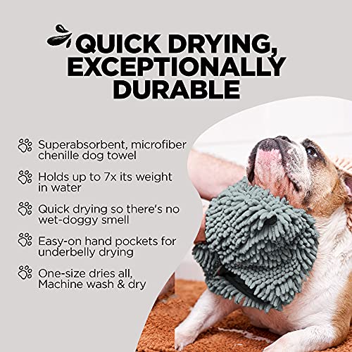 Soggy Doggy Super Shammy Absorbent Dog Towel (Grey)