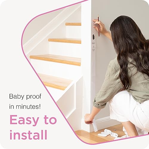 Retractable Baby Gate (Black / 33" Tall x 55" Wide)