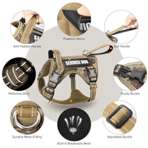 Tactical Dog Harness (Small / Desert Camo)