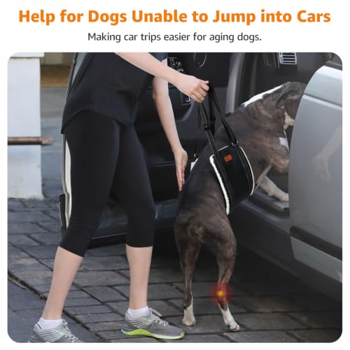 Dog Sling for Extra Large Dogs Hind Leg Support Weak Rear Leg Aid (Black / XX-Large)