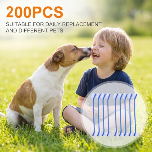 200Pcs Dog Toothbrushes (200pcs-blue)