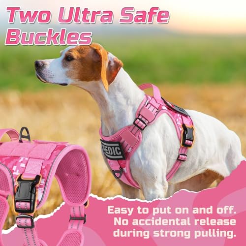 Tactical Dog Harness for X (Pink camo / X-Large)