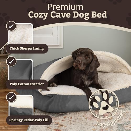 Rectangle Cozy Cave Dog Bed (Heather Gray / Medium)