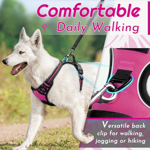 Dog Harness for Large Dogs (X-large / Rose Red)