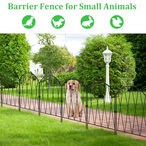 24 Pack Decorative Garden Fence Animal Barrier (24 Pack,24.8ft (L) x 15.9in (H))