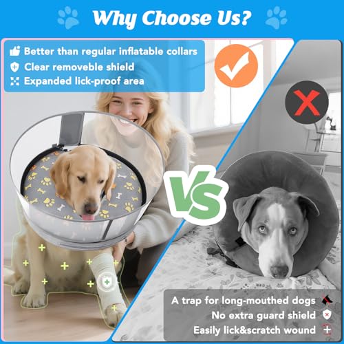 Inflatable Dog Cone with Anti (S (Neck: 5"-8"))