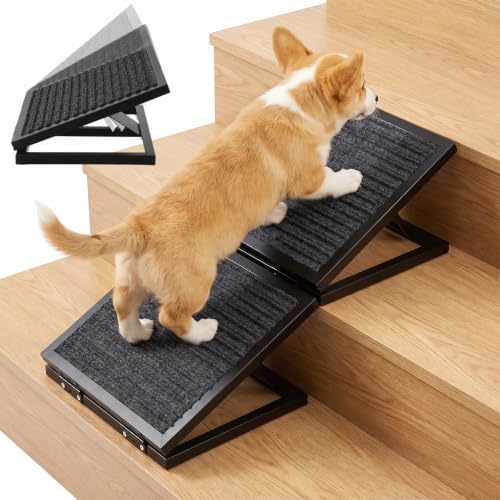 2 Pack Heavy Duty Dog Ramps for Stairs