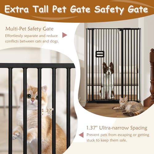 55'' Extra Tall Cat Gate (55" Tall x 38.6 - 42.5" Wide)