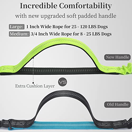 Hands Free Dog Leash with Zipper Pouch (Green / Large)
