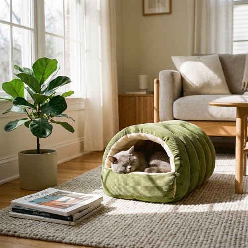 Cat Cave Bed for Indoor (Green)