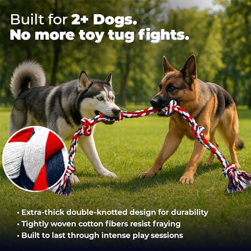 XXL Dog Rope Toy for Large Dogs (Red / 1 Pack)