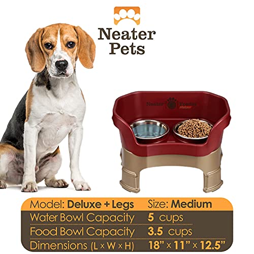 Neater Feeder Deluxe Mess (Medium + Standard Bowl / Cranberry)