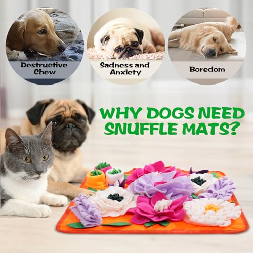 Snuffle Mat for Dogs (bright orange)