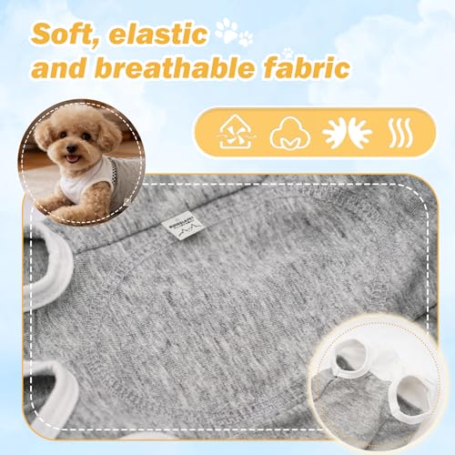 Dog Surgical Suit (X-Large / grey and white)