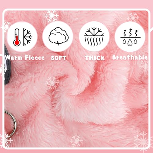Dog Clothes for Small Dogs Fleece Dog Pajamas Winter Warm Thermal Soft Puppy Pjs Coat Stretchy Jumpsuit Doggie Pet Sweater Outfits Cat Apparel (Pink / X-Small)