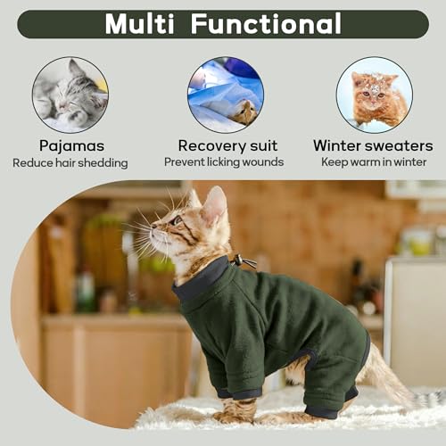 Sticky Hair Cat Clothes (X-Large / Green)