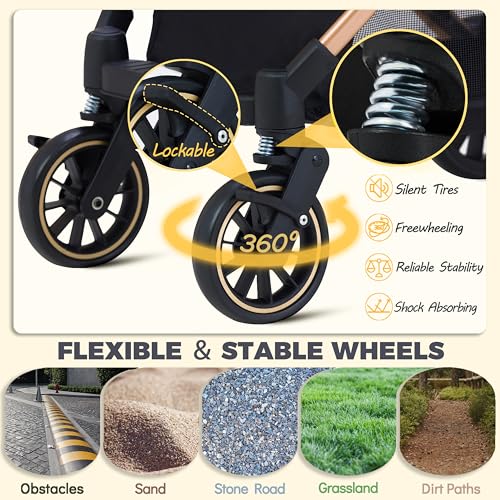 Pet Stroller for Small Dogs Cats (Gray)