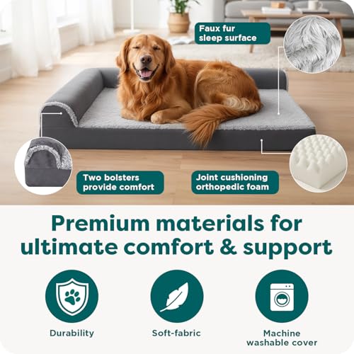 Orthopedic Dog Bed for Large Dogs (Jumbo Plus / Espresso)