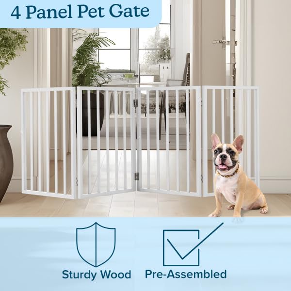 Indoor Pet Gate (White / 4 Panel)