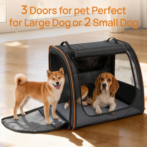 Dog Car Seat Enclosed Carrier for Pets Travel Safety Dog Crate Soft - PetSolution