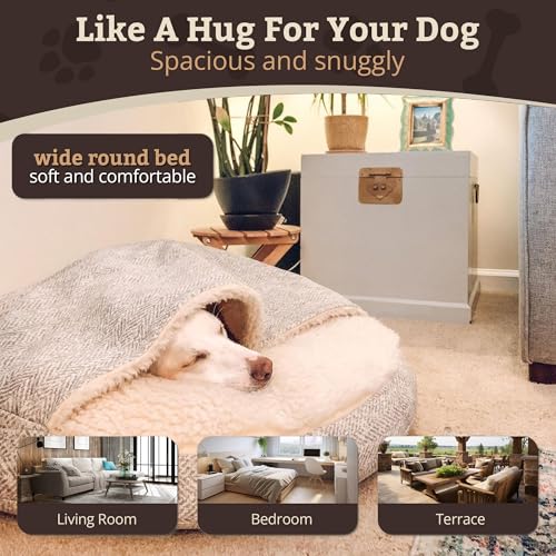 Cozy Cave Dog Bed (25.0"L x 25.0"W x 8.0"Th / Palmer Dove)