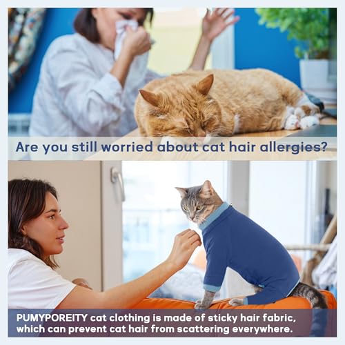 Cat Hair Sticky Shirt (Medium / Blue)