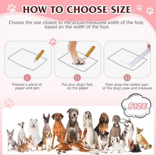 Dog Shoes for Large Medium Small Dog (Pink / Size 5: 2.37''x2.87''(W*L))