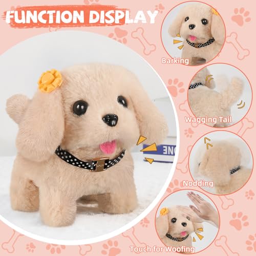 16 Pcs Robot Dog Toys for Girls (Orange)