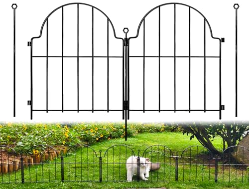 Decorative Garden Fence (Black / 17 in(H))