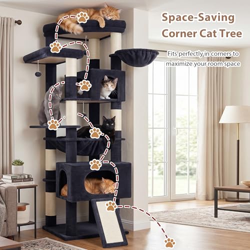 Cat Tree 78.7'' Cat Tower (78.7 inch / Smoky gray)