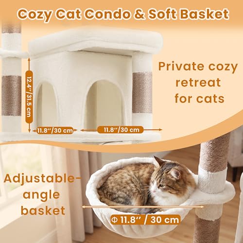 Cat Tree 56" Multi (56 inch / Beige)