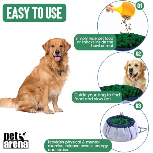 Adjustable Snuffle Mat for Dogs Puzzle Feeder Toy (Green)