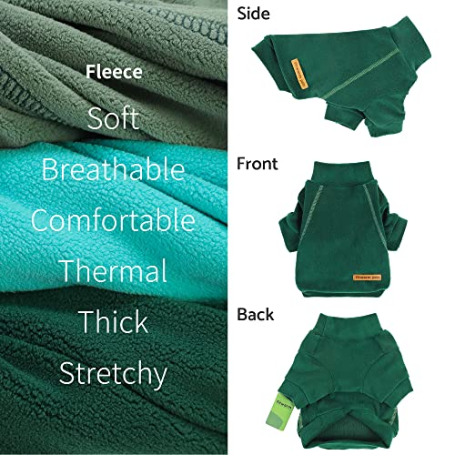 3 Pack Fleece Dog Sweater (X-Large / Dark Green-Aqua Green-Bean Green)