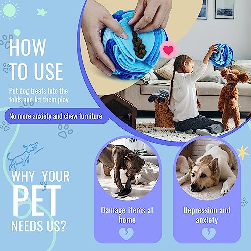 Pet Snuffle Ball (Ocean blue / 15cm)