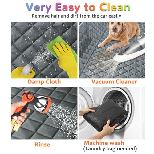 Dog Car Seat Cover for Back Seat (Grey / Standard - 54" Length)