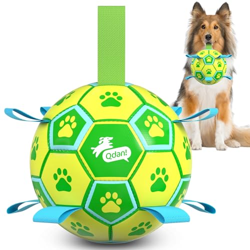 Dog Toys Soccer Ball (Yellow Green / 8 Inch)