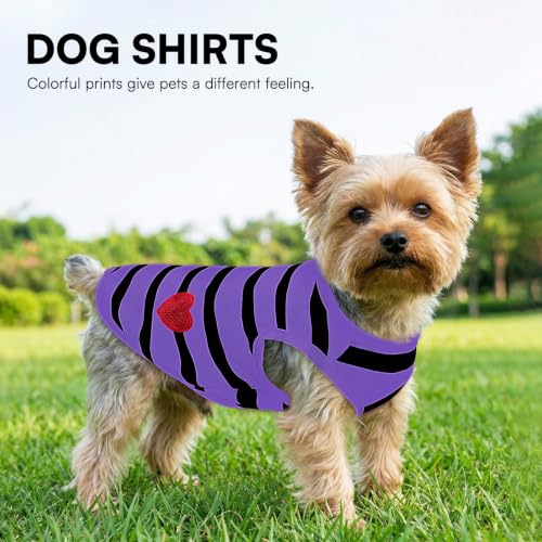 Dog Striped Shirts for Large Dogs (Violet-Vest / Large)